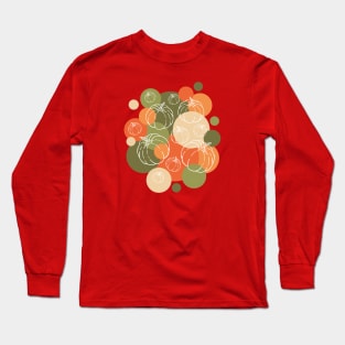 Pumpkin Whimsy: Autumn Circlet Delight | Red Long Sleeve T-Shirt